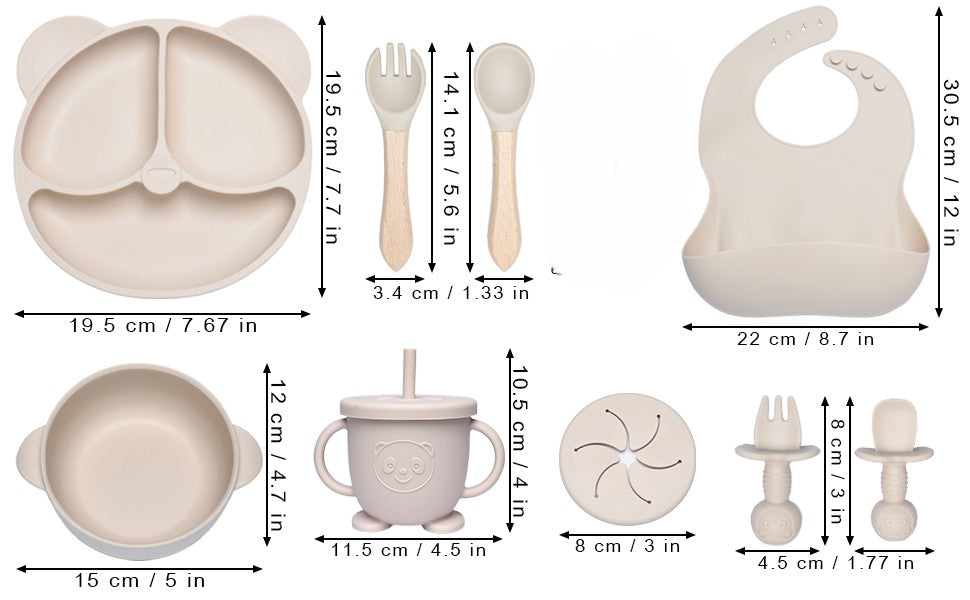Cubertería de Silicona para Bebe (5 Piezas)