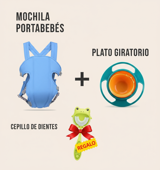 Pack con fondo beige y regalo destacado