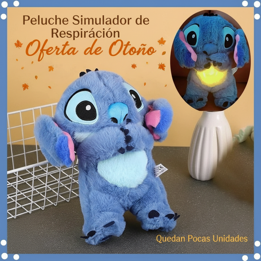 Peluche relajante para bebé que simula respiración azul