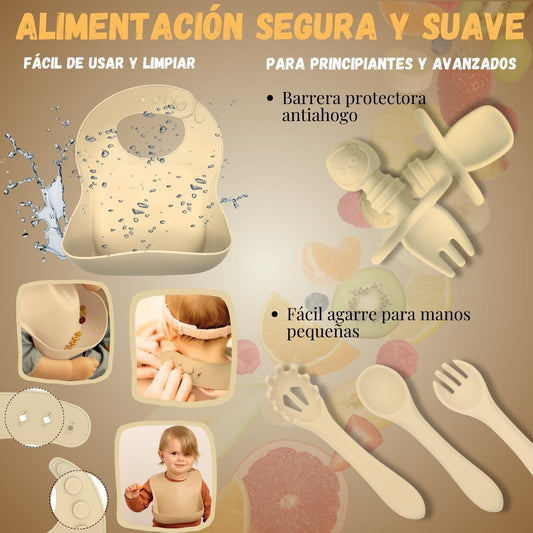 Cubertería de Silicona para Bebe (5 Piezas)