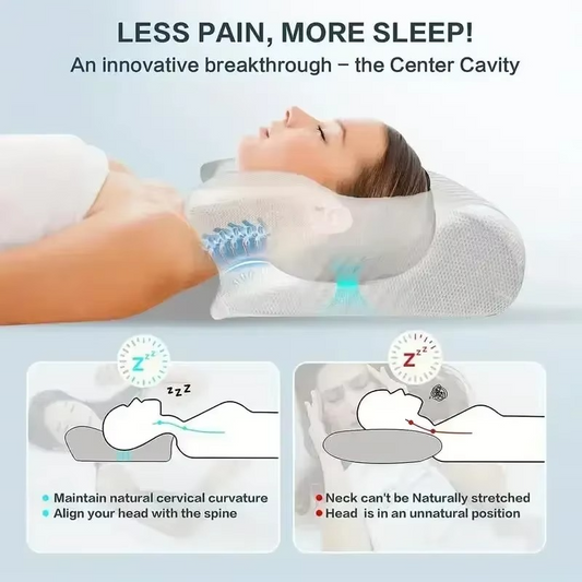 Almohada Cervical viscoelástica ortopédica  2 en 1